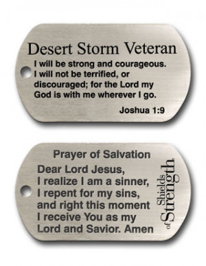 desert storm veteran dog tag necklace