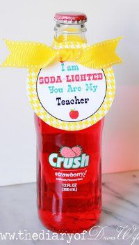 Back to school soda pop teacher gift
