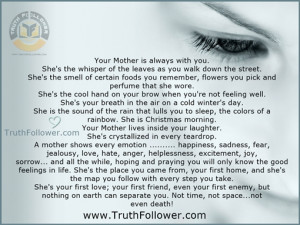Missing Mom In Heaven Quotes Your mother is always with you