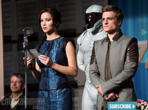 Katniss and Peeta in The Hunger Games: Catching Fire