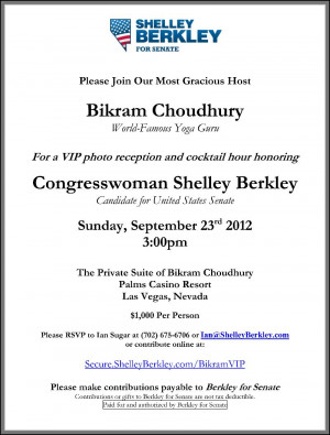 Bikram Choudhury to Pose for Nevada Congresswoman at $1000 VIP ...
