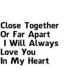 Close together or far apart ....