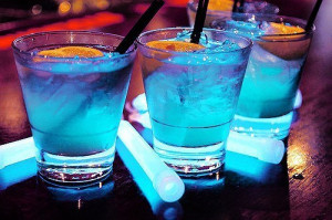 blue, drinks, neon, party, photograohy, summer