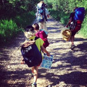 family hiking camping instagram