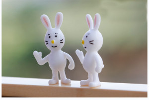 sale~10Pcs/ say hello bunny/miniatures /lovely cute/fairy garden gnome ...