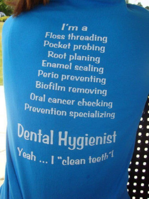 ... prevention specializing, #Dental #Hygienist. Yeah... I 
