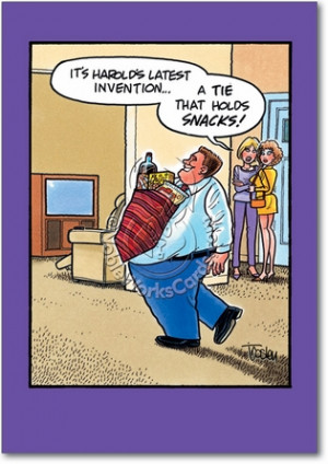 Tie Snacks Adult Humor Birthday Greeting Card Nobleworks