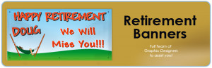 Retirement Banners - Happy Retirement Banners