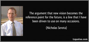 argument that new vision becomes the reference point for the future ...