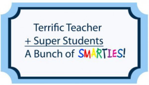 Smarties teacher gift label- Perfect for a back to school gift with ...