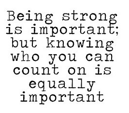 Being strong