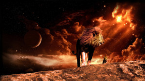 ... / Photographs - Fantasy , Animals - Lions in the fantasy landscape