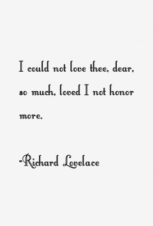 Richard Lovelace Quotes & Sayings