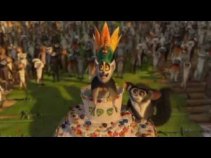... trovarmi la scena in cui re Julien esce dalla torta in Madagascar 2