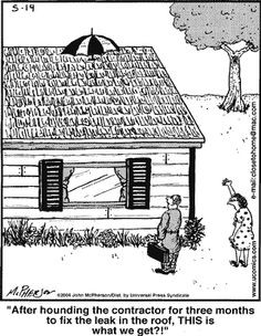 How to fix a leaky roof. Close to Home on GoComics.com #humor #comics ...