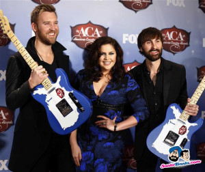 Charles Kelley (L), Hillary Scott and Dave Haywood of Lady Antebellum ...