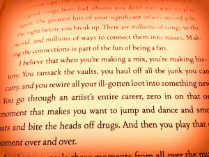 Love is a Mix Tape: IN QUOTES.