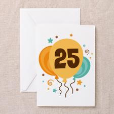 25th Birthday Party Greeting Cards (Pk of 20) for