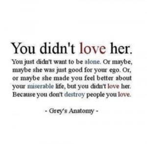 You Didn’t Love Her