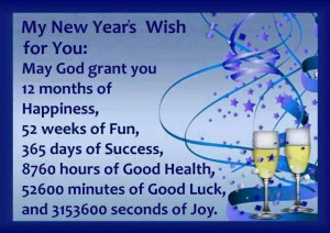 My New Year's Wish for every second of your life...