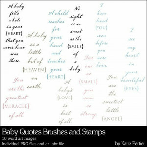 Baby Quotes Brushes and Stamps
