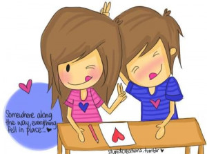 Cute Cartoon Love Quotes | Cute Couples In Love Funny ... | One Day