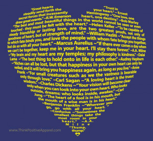 Big Heart Design made entirely of quotations on having heart