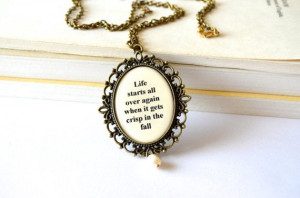 quote necklace, pearl jewelry, back to school, art deco, long necklace ...