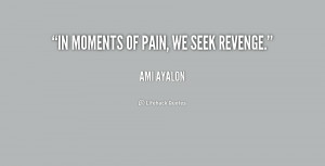 quote Ami Ayalon in moments of pain we seek revenge 171975 png