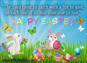 Cute Bunny & easter egg pictures with Happy easter quotes