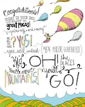 Part of the book «Oh, the places you’ll go!», by Dr. Seuss.