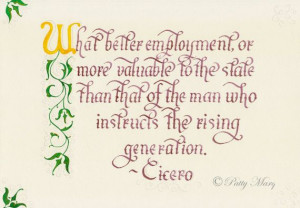 Teacher quote by Cicero by PattyMarq on Etsy, $20.00