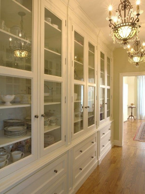 Solid doors for pantry side of butlers pantry, cabinet design and how ...