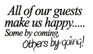 WALL ART WELCOME GUESTS LIFE QUOTE DECAL STICKER NEW VINYL DECORATION ...