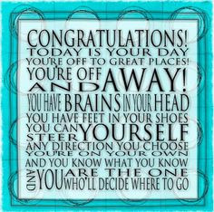 Congratulations Quote Dr. Seuss Print Contemporary by catalyst54