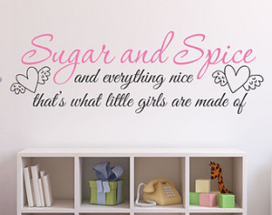 ... That's What Little Girls are Made of Wall Decal Quote Vinyl Wall Decal