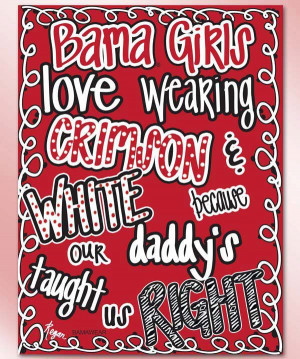 family has always loved alabama football everyone i knew loved alabama ...