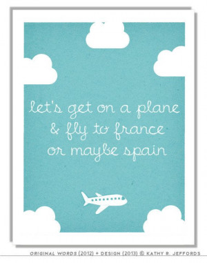 World Travel Art Print. Adventure Art. Wanderlust Art. Flying Poem ...