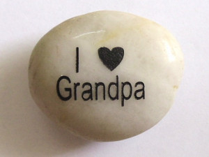 Love Grandpa Greeting Stone