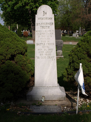 Sojourner Truth's grave in Battle Creek, MI. Photo credit: Castle.eiu ...