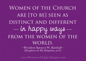 Women of the Church are [to be] seen as distinct and different —in ...