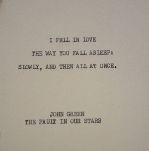 ... Fault In Our Stars 2: Hazel Grace Typewriter quote on 5x7 cardstock