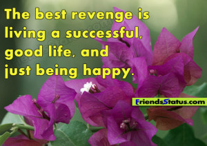The best revenge is living a successful, good life, and just being ...