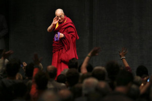 The Dalai Lama gives audience a farewell after “His Holiness the ...