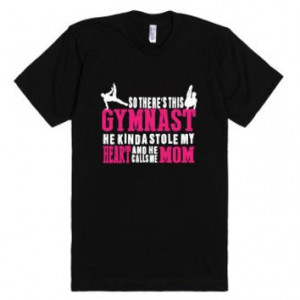 Proud Gymnastics Mom-Unisex Black T-Shirt More