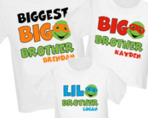 ... Brother Turtle Personalized T-Shirt Boys Big Brother Little Brother