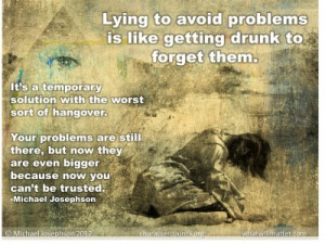 Post image for QUOTE & POSTER: Lying to avoid problems is like getting ...