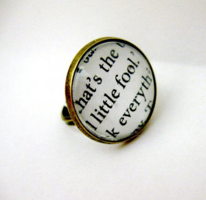 The Great Gatsby Quotes Book Page Jewelry Ring by memoryvendor, $21.00 ...