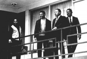 Hosea Williams, Jesse Jackson, King and Ralph Abernathy in Memphis ...