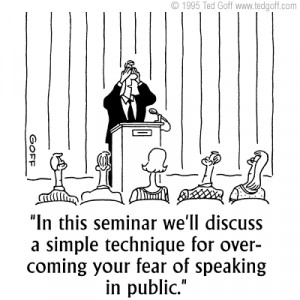 Public Speaking Humor Fear of public speaking: